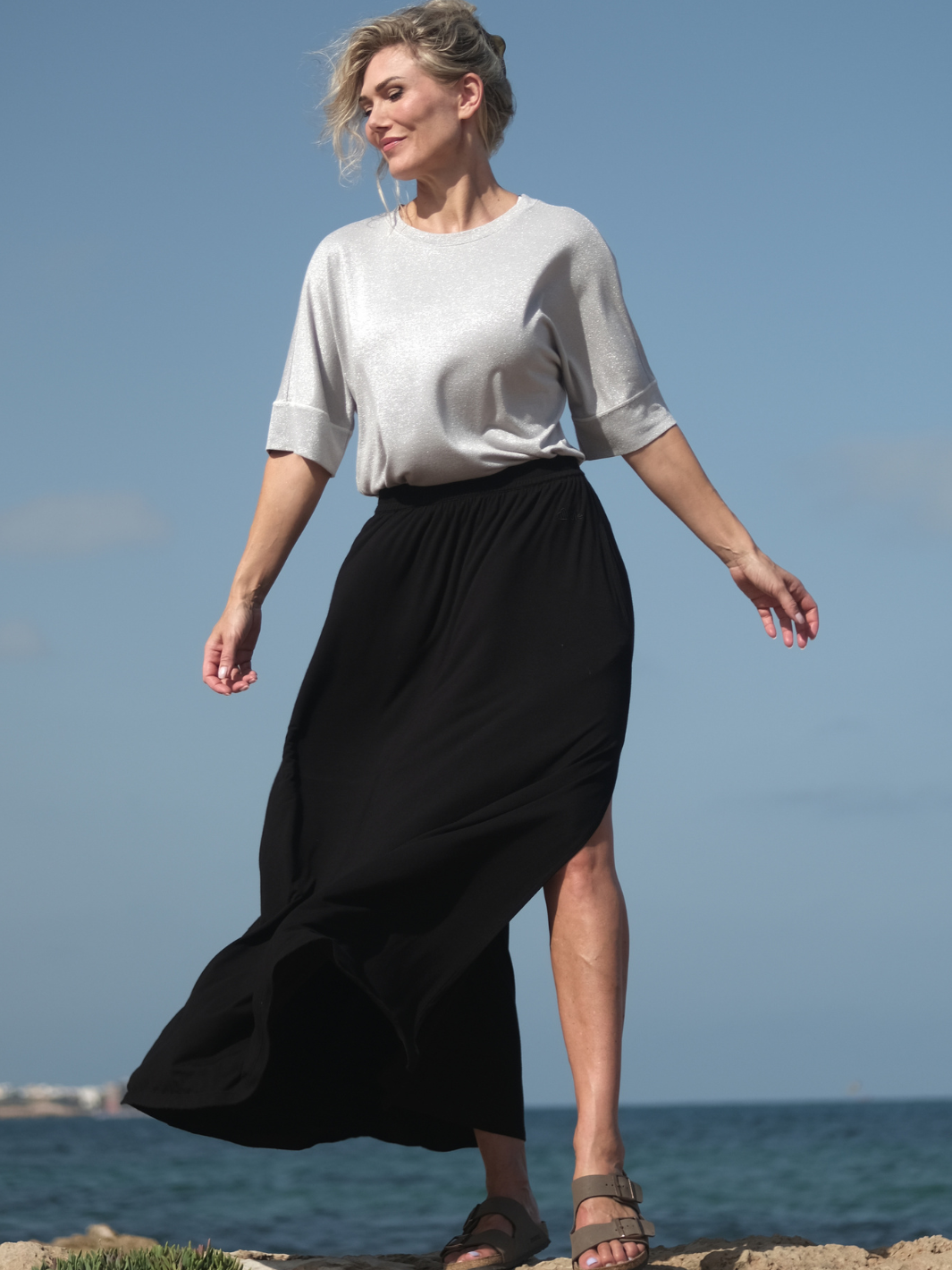 Flowy MAXI skirt Black