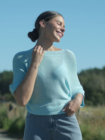 Siv Cotton Knit Sky Blue