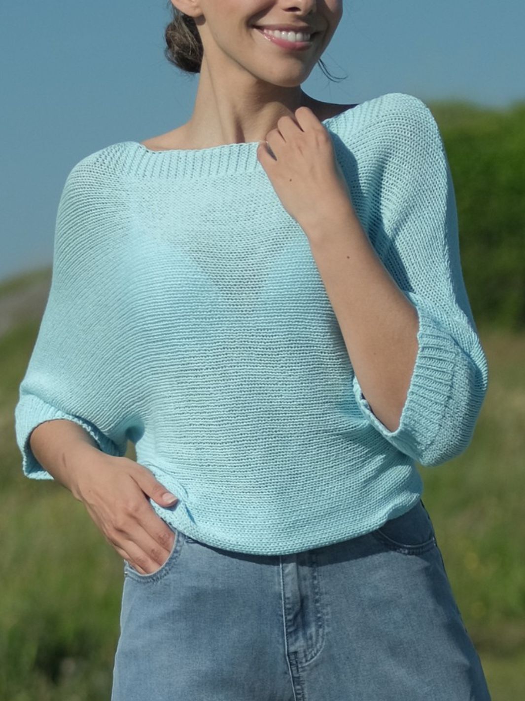 Siv Cotton Knit Sky Blue