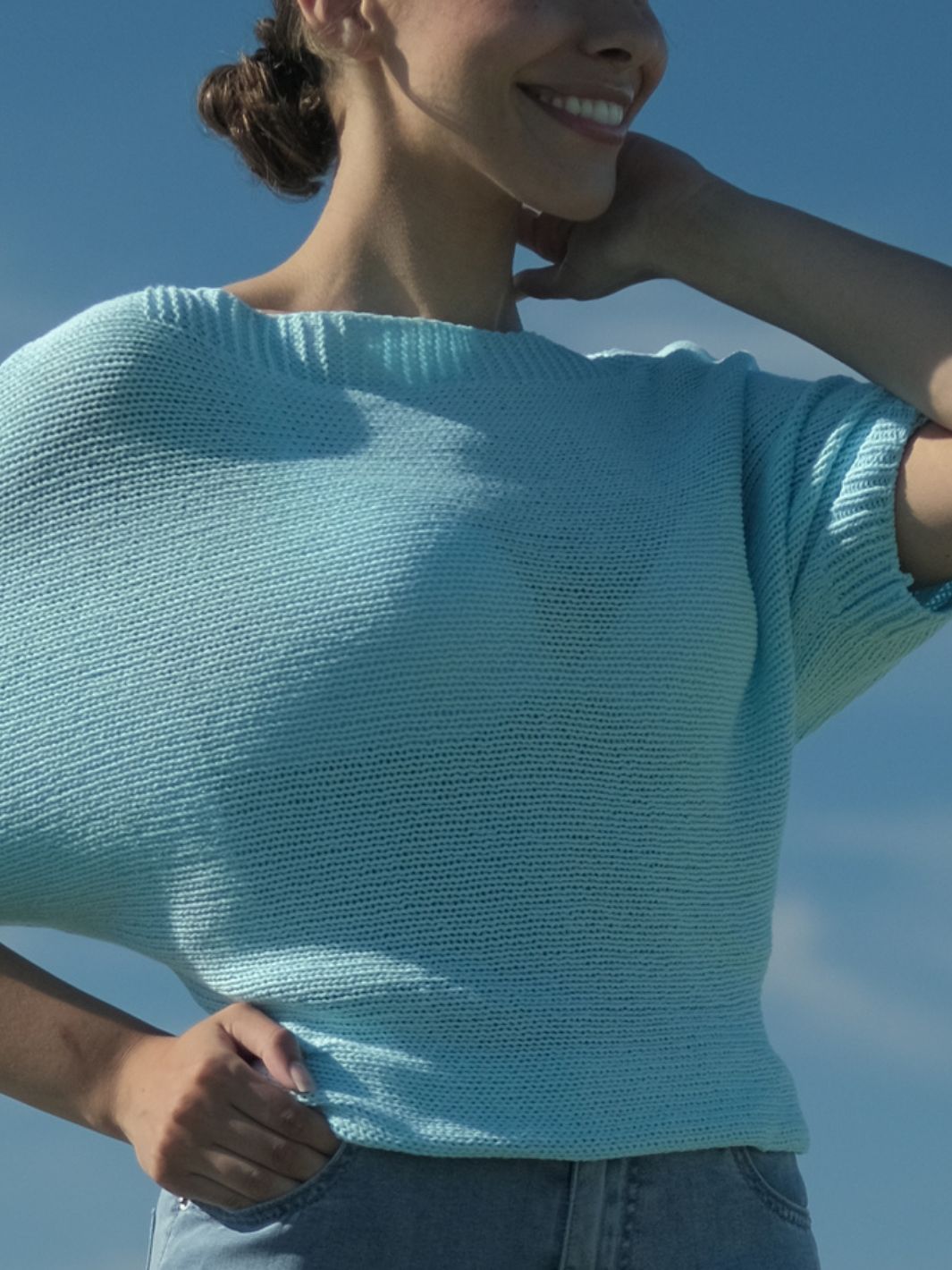 Siv Cotton Knit Sky Blue