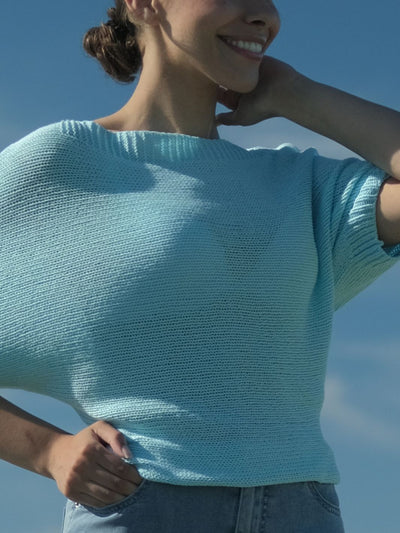 Siv Cotton Knit Sky Blue