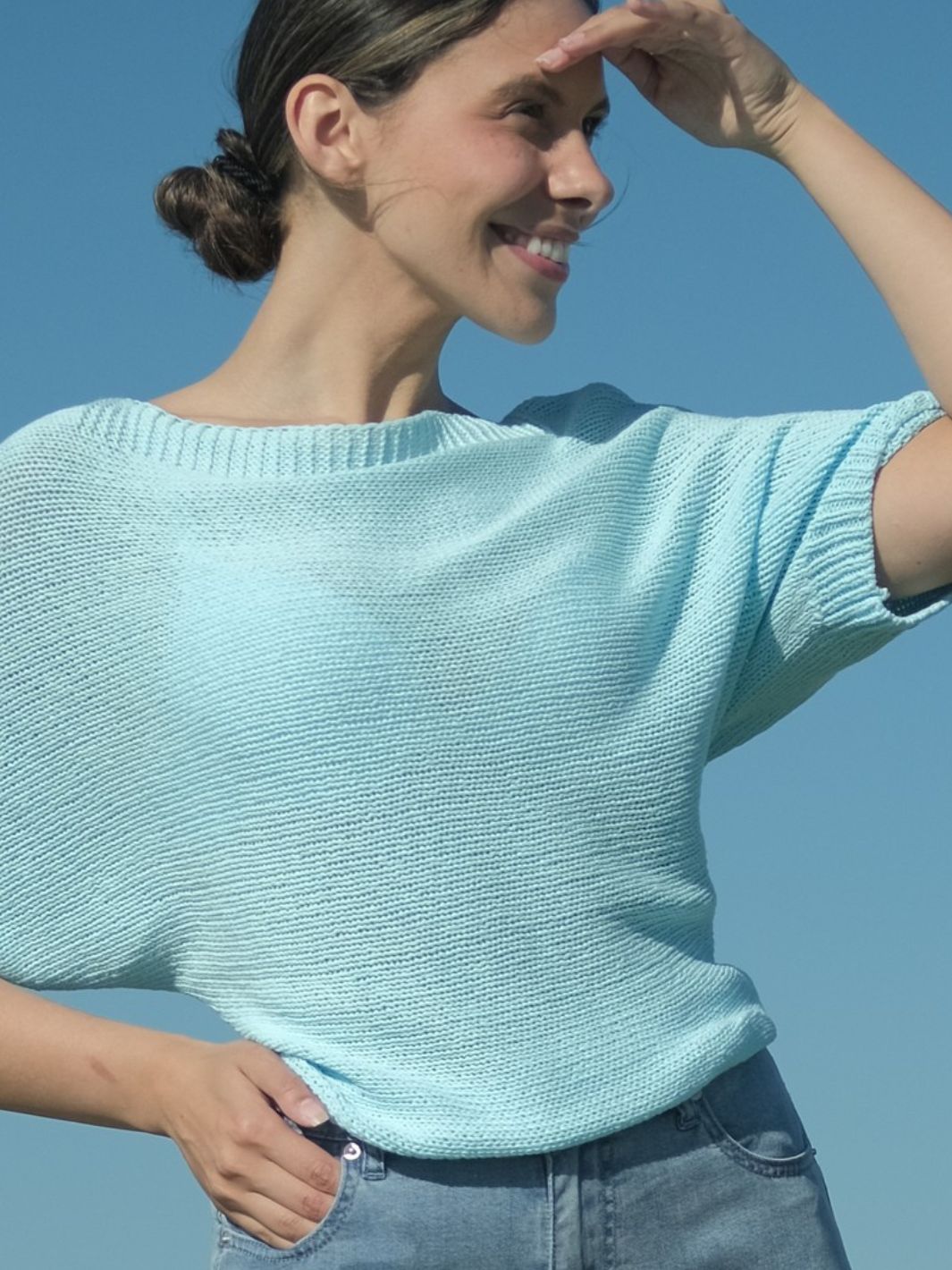 Siv Cotton Knit Sky Blue