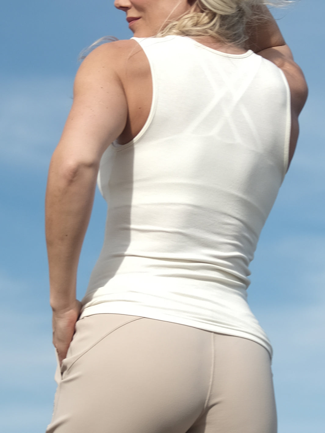 Lux Tank Cream white